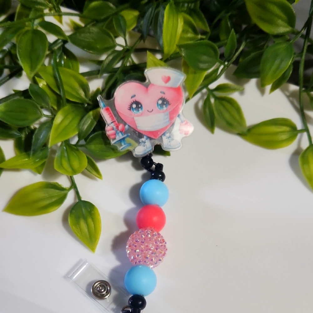 Heart Beaded Badge